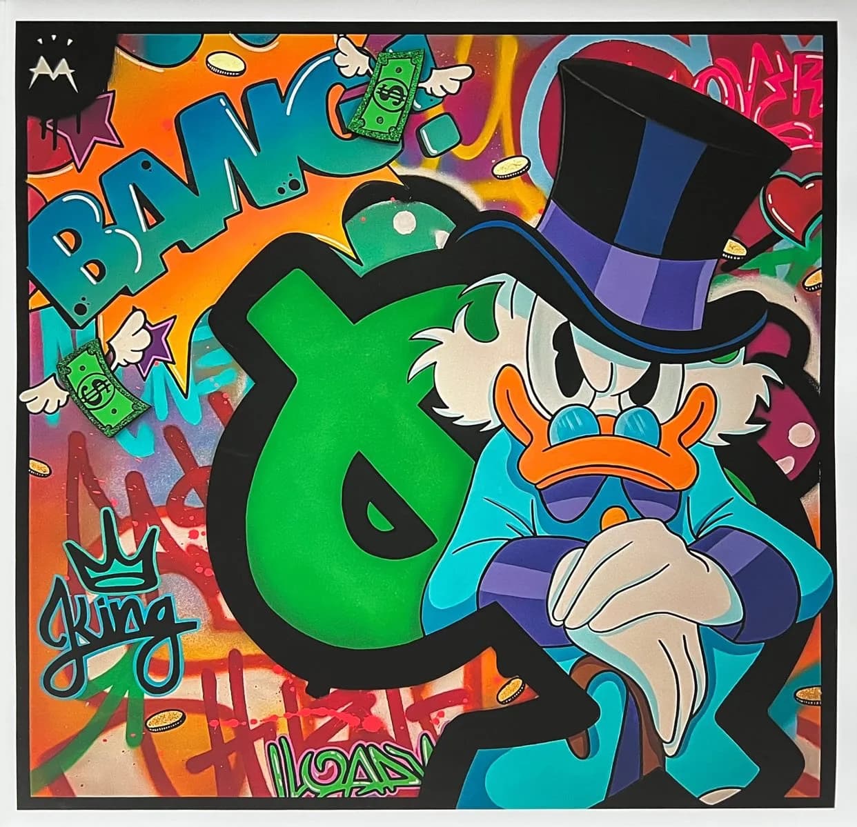 Scrooge Bang, mixed media on canvas by MA.ARTS
